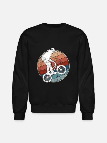 Retro BMX Rider - Unisex Crewneck Sweatshirt - black