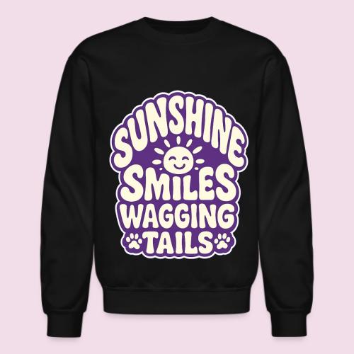 Sunshine Smiles Wagging Tails - Unisex Crewneck Sweatshirt