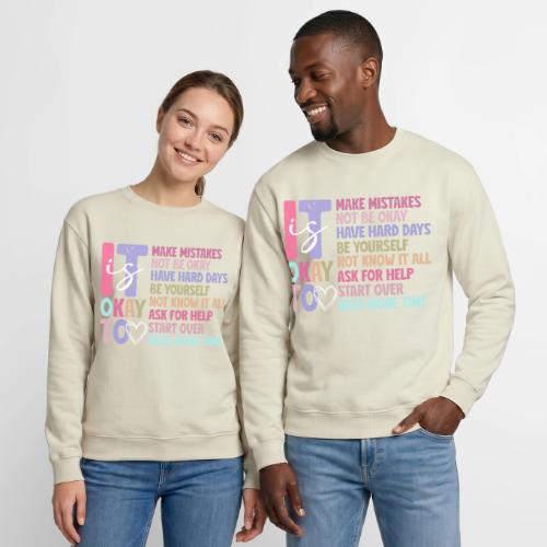 Harmony Collection - It s Okay To Make Mistakes - Unisex Crewneck Sweatshirt