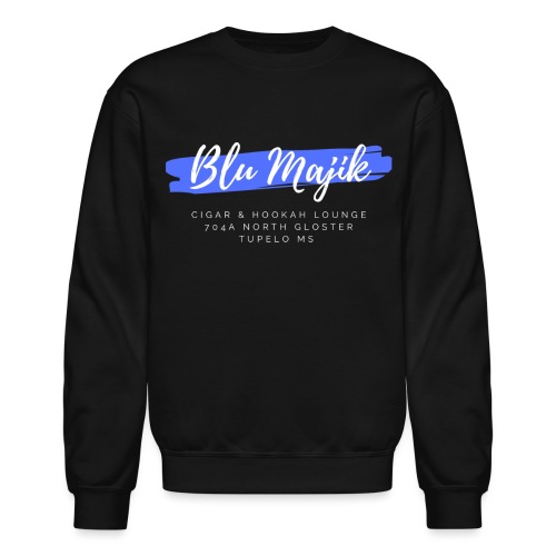 Boss Man BM Design (White/Blue) - Unisex Crewneck Sweatshirt