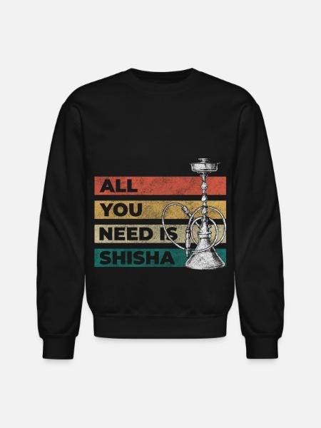 Water pipe smoking - Unisex Crewneck Sweatshirt - black