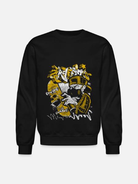 Spray Can Style Scene - Unisex Crewneck Sweatshirt - black
