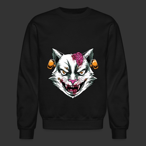 Horror Mashups: Zombie Stein Cat T-Shirt - Unisex Crewneck Sweatshirt