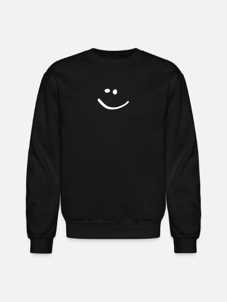 Smiley Face - Unisex Crewneck Sweatshirt - black