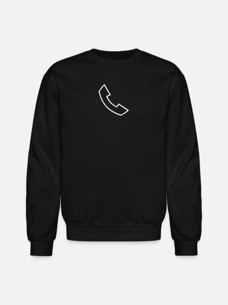 Basic Phone Icon - Unisex Crewneck Sweatshirt - black
