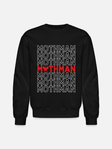 Pleasant Point Cryptid Goth Mothman - Unisex Crewneck Sweatshirt - black