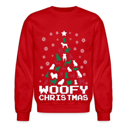 Woofy Christmas Tree - Unisex Crewneck Sweatshirt