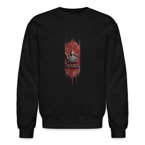 NO KINGS - Distressed Anarchy Crown - Unisex Crewneck Sweatshirt
