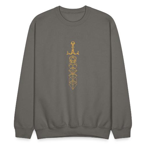 Gold Polyhedral Dice Sword - Unisex Crewneck Sweatshirt