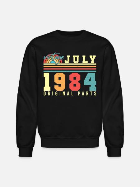 Original July 1984 - Unisex Crewneck Sweatshirt - black