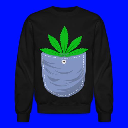 Jesting 420 Pocket Of Herb Weed Marijuana Design - Unisex Crewneck Sweatshirt