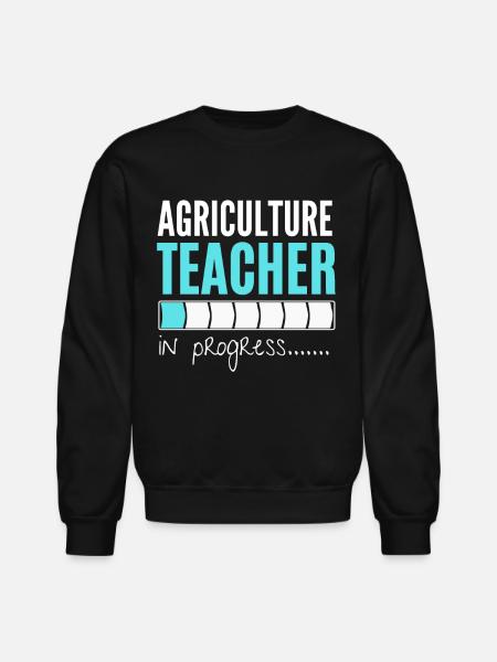 agriculture teacher in progress - Unisex Crewneck Sweatshirt - black