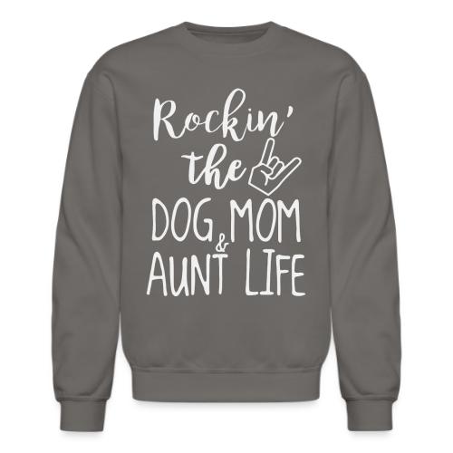 Rocking the Dog Mom and - Unisex Crewneck Sweatshirt