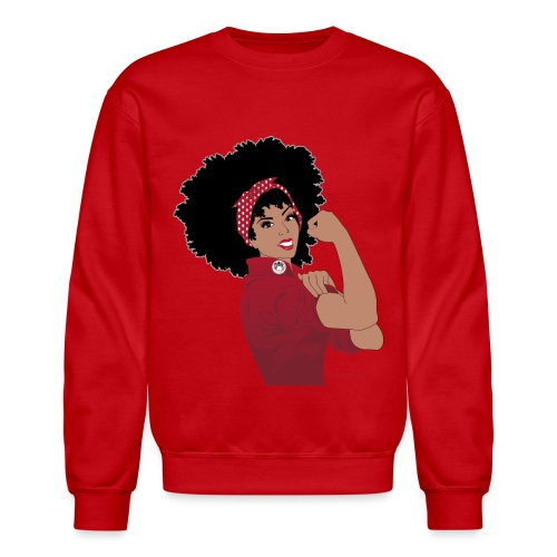 GlobalCouture WeCanDoIt RED Girl RGB png - Unisex Crewneck Sweatshirt