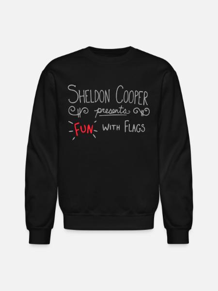 The Big Bang Theory Fun With Flags - Unisex Crewneck Sweatshirt - black