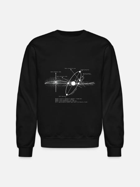 Amant d'astronomie de diagramme de systèmes solaires - Chandail à encolure ras-du-cou unisexe - noir