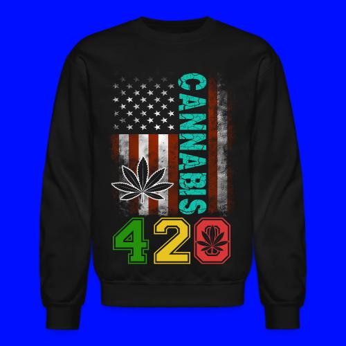Amusing 420 American Herb Weed Marijuana Design - Unisex Crewneck Sweatshirt