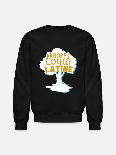 arbores loqui latine - Unisex Crewneck Sweatshirt - black