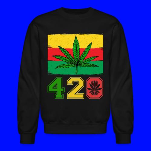 Farcical 420 Herb Flag Weed Marijuana Design - Unisex Crewneck Sweatshirt