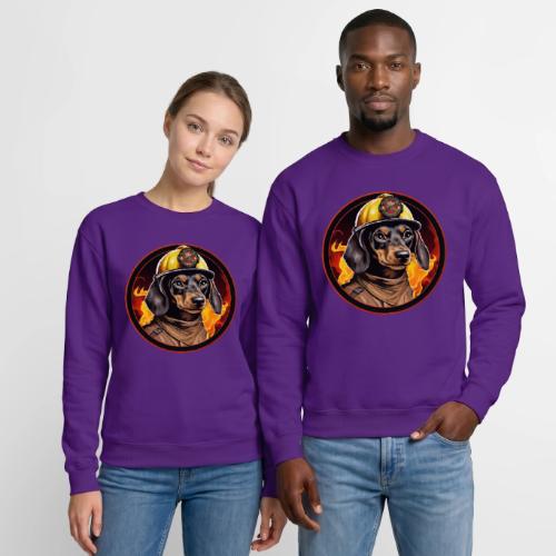 Firefighter Dachshund - Unisex Crewneck Sweatshirt