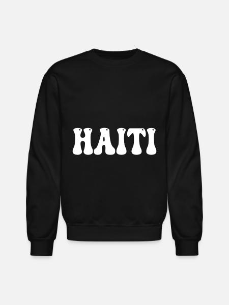 haiti - Unisex Crewneck Sweatshirt - black