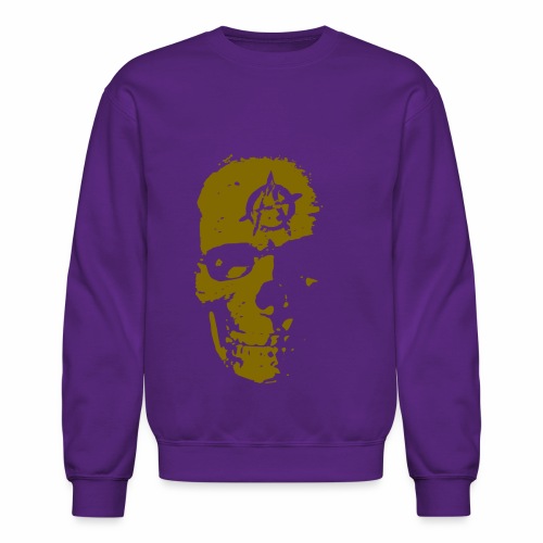 Anarchy Skull Gold Grunge Splatter Dots Gift Ideas - Unisex Crewneck Sweatshirt