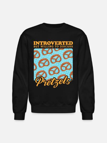 Pretzel To Discuss Pretzels - Unisex Crewneck Sweatshirt - black