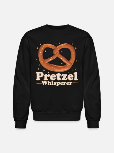 Pretzel Whisperer Pretzels - Unisex Crewneck Sweatshirt - black