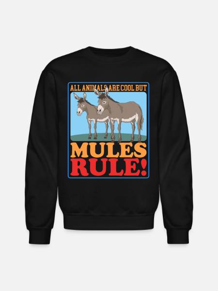 Mule Lover Mules Rule - Unisex Crewneck Sweatshirt - black