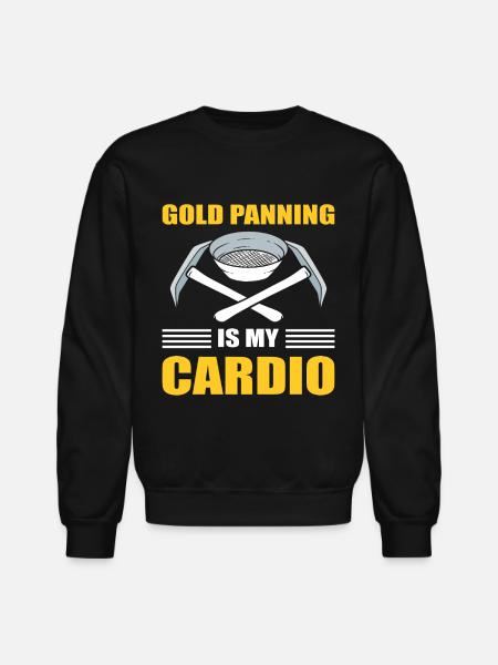 Gold Panning Mineworker - Unisex Crewneck Sweatshirt - black