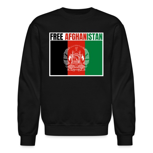 FREE AFGHANISTAN, Flag of Afghanistan - Unisex Crewneck Sweatshirt