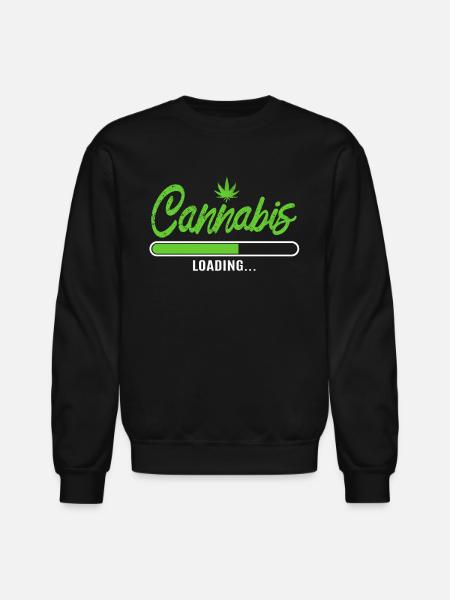 Cannabis Leaf - Unisex Crewneck Sweatshirt - black