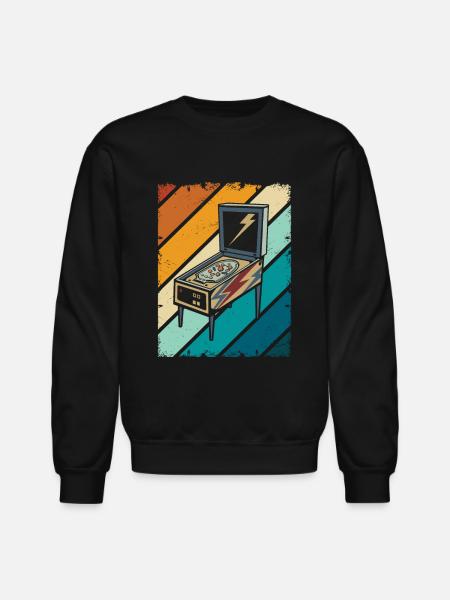 Pinball Flipping - Unisex Crewneck Sweatshirt - black