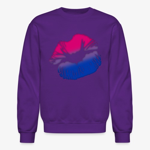 Bisexual Big Kissing Lips - Unisex Crewneck Sweatshirt
