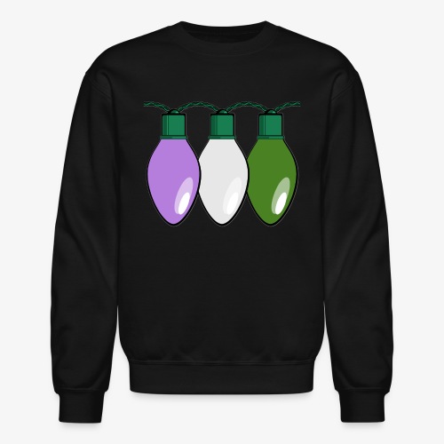 Genderqueer Pride Christmas Lights - Unisex Crewneck Sweatshirt