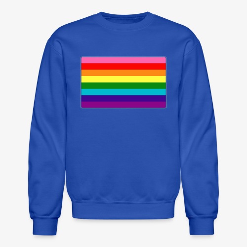 Original Gilbert Baker LGBTQ Rainbow Pride Flag - Unisex Crewneck Sweatshirt
