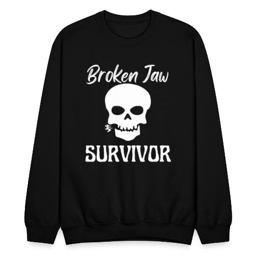 Broken Jaw Survivor Tee Funny Jaw Bone Fracture - Unisex Crewneck Sweatshirt