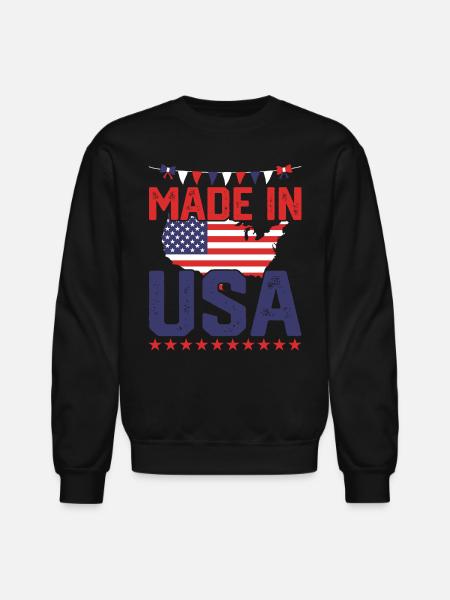 4th of july - Unisex Crewneck Sweatshirt - black