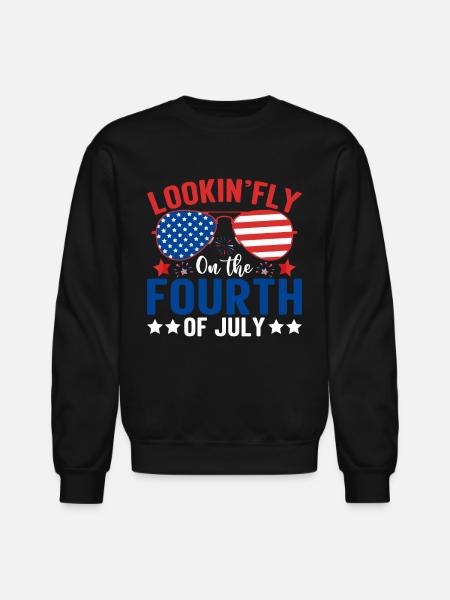 4th of july - Unisex Crewneck Sweatshirt - black