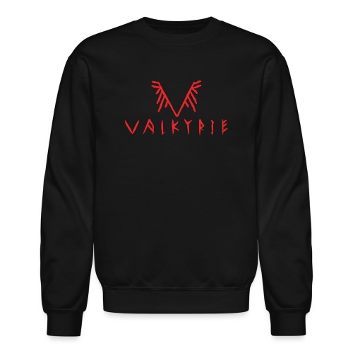 Valkyrie Rune Logo (red) - Unisex Crewneck Sweatshirt
