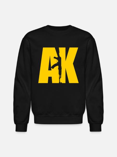 AK47 YELLOW - Unisex Crewneck Sweatshirt - black