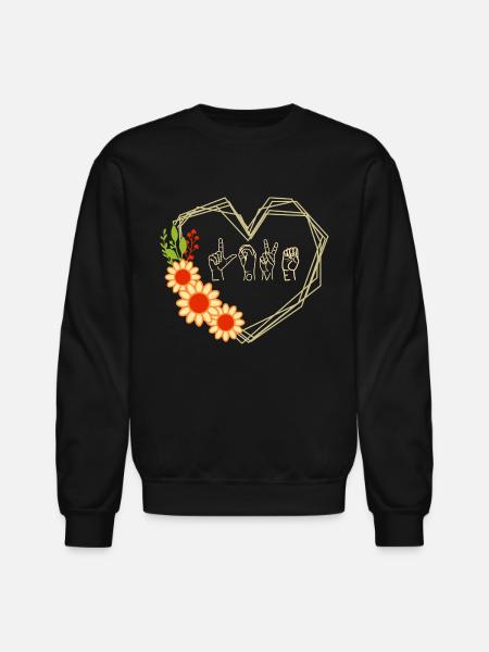 Finger Code Love - Unisex Crewneck Sweatshirt - black