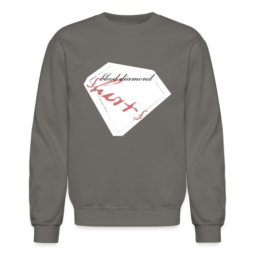 Blood Diamond -white logo - Unisex Crewneck Sweatshirt
