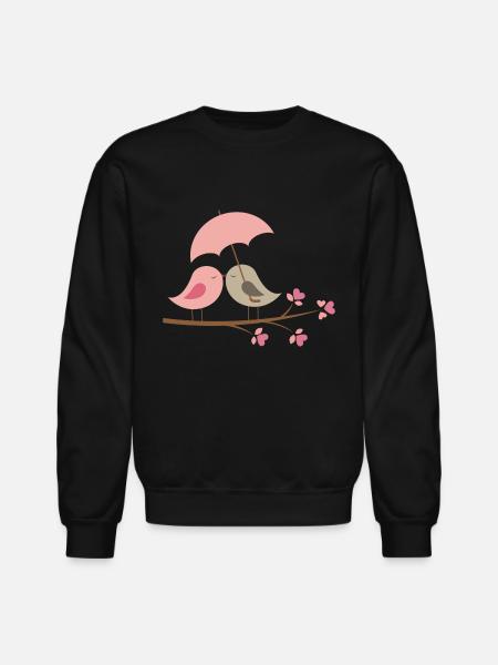 Umbrella love - Unisex Crewneck Sweatshirt - black