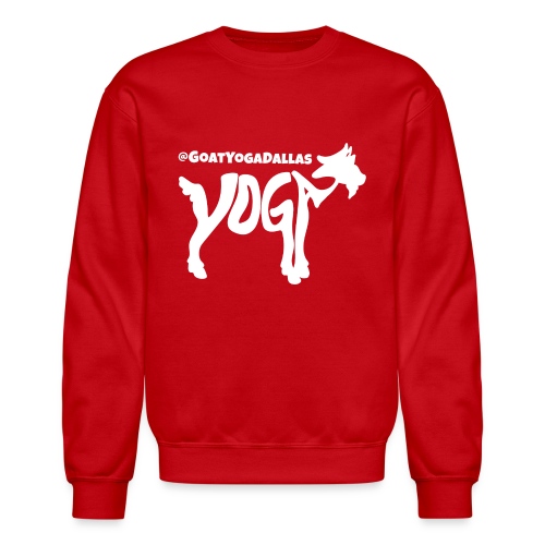 Goat Yoga Dallas White Logo - Unisex Crewneck Sweatshirt