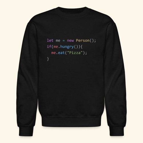 Pizza Code - Colored Version - Unisex Crewneck Sweatshirt