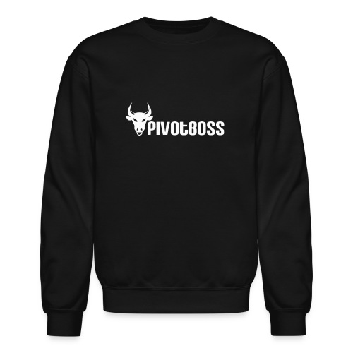 PivotBoss White Logo - Unisex Crewneck Sweatshirt