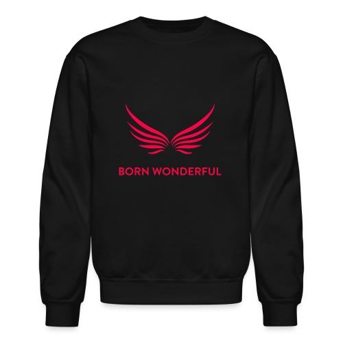 Red Born Wonderful Logo - Unisex Crewneck Sweatshirt