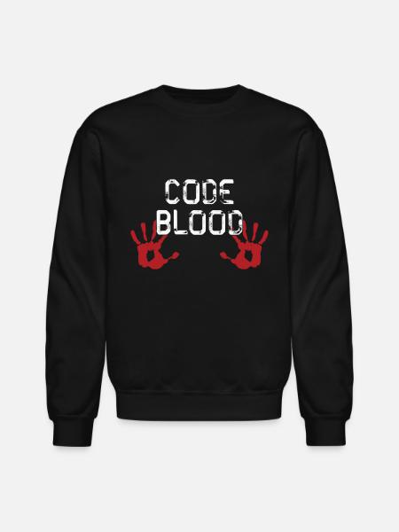 Code Blood ProgrammHands - Unisex Crewneck Sweatshirt - black