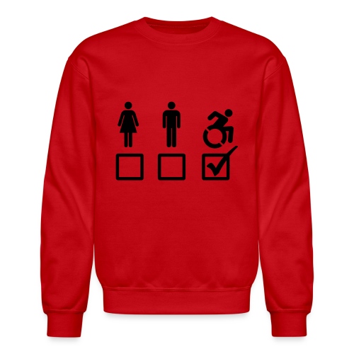 A wheelchair user is also suitable - Unisex Crewneck Sweatshirt